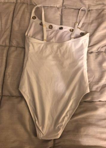 Bleu Rod Beattie One Piece White Swimsuit