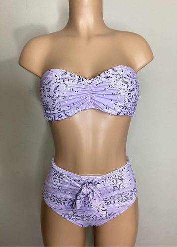 Jessica Simpson New.  lavender bandanna bikini set. Medium. Retails $108.