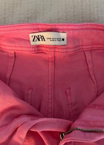 ZARA Marine Straight Wide Legs Pink Jeans