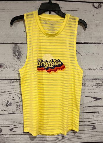 Zyia Active Lemon Brighter Tank  Women’s Yellow Mesh size XL .