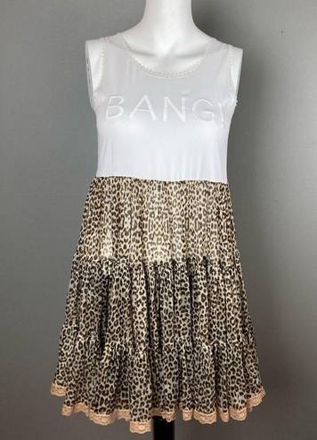 Wildfox  White Label Dress BANG! Leopard Print Extra Small XS