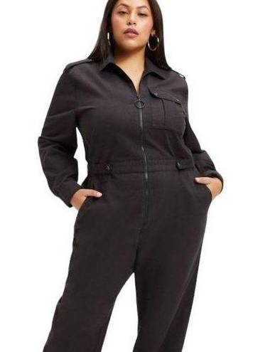 Good American NWT  Black Desert Flightsuit Jumpsuit - Size 7(4XL)