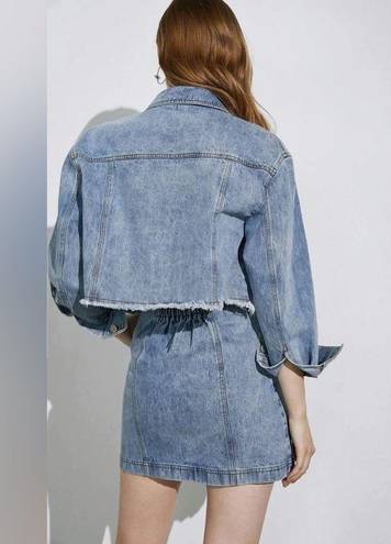 Vintage Blue J.ING  Crop Denim Jacket