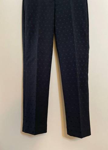 Talbots  Signature Jacquard Polka Dot Ankle Length Pants in Black Size 2