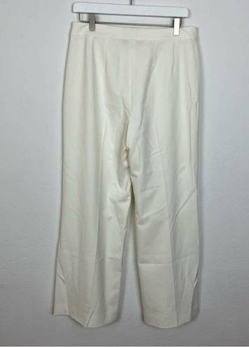 St. John  Off White Wide Leg Dress Pants