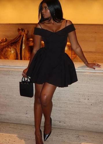 House Of CB  ‘Elida’ black off shoulder mini dress NWOT size S