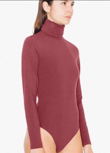 American Apparel  burgundy turtleneck bodysuit S