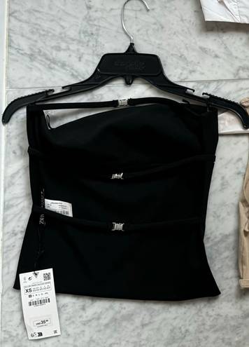 ZARA Black Backless Top