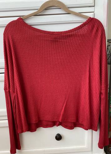 Boutique Long Sleeve Off The Shoulder Top