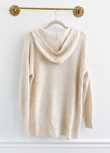 Lou & grey Cream Ribbed Tunic Sweater Hoodie