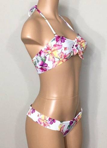 PilyQ New.  floral bikini set with reversible top. 2-way. NWOT