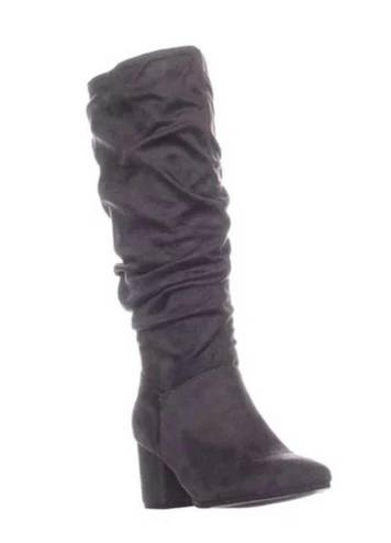 Seven Dials 7Dials Norbury Tall Slouch Boots Suedette NEW 6.5 Grey Gray Heeled Shoes Vegan