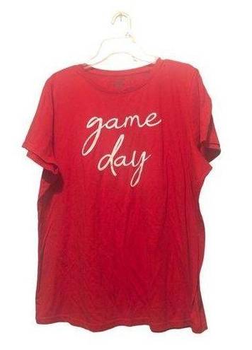 Lane Bryant  Red Game Day Tee Size 18/20