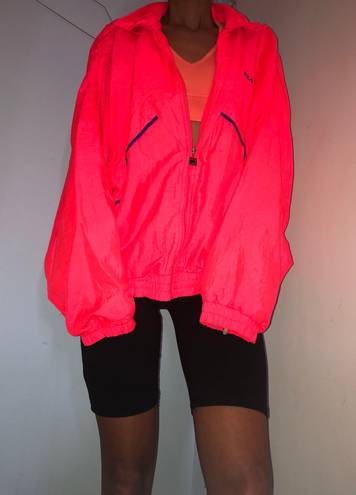 FILA Vintage - Neon Pink Windbreaker Zip Up