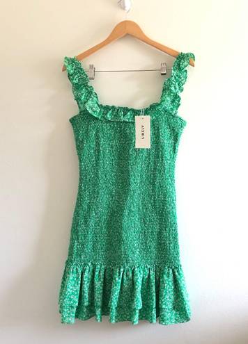 Likely Green White Ruffle Nina Dress 8