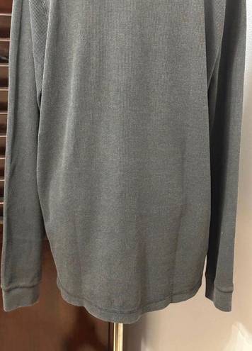 Treasure & Bond Womens Casual Top Gray Long Sleeve Stretch Crew Neck Boyfriend L