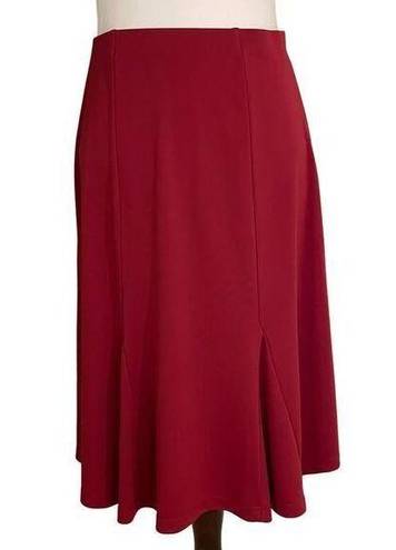 Kathie Lee Collection  Y2K / vintage Skirt Dark Cherry Red Pull On A Line Flare