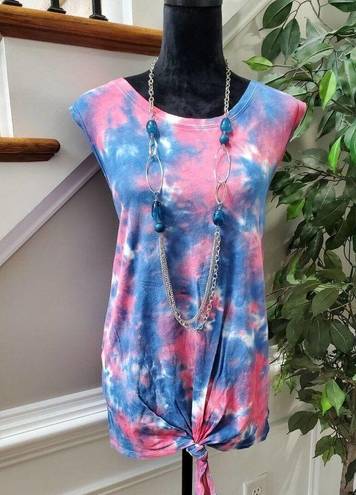 True Craft  Women's Multicolor Cotton Round Neck Sleeveless Casual Blouse Size 2X