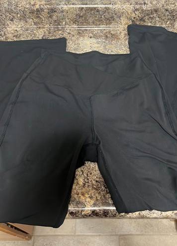 Wide Leg Yoga Pants Black Size M