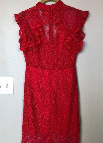 Alexis  NWT Red Lace V Neck Halley Dress XS