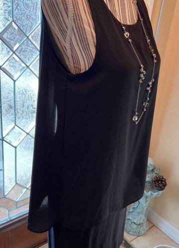 Karen Kane  Sleeveless Double layer Black Dress size Small