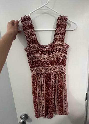 American Eagle Red Short Romper