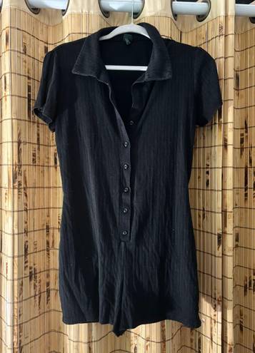 Wild Fable Black Button Down Romper 