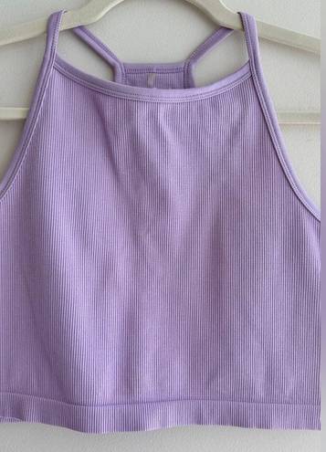 Krass&co J.o& Light Support Seamless Rib Knit Tank Top, Lilac/Lavender Tank, Size M-L