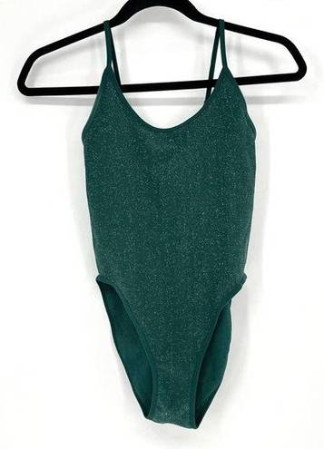 One Piece Green Sparkle  Tank Bodysuit