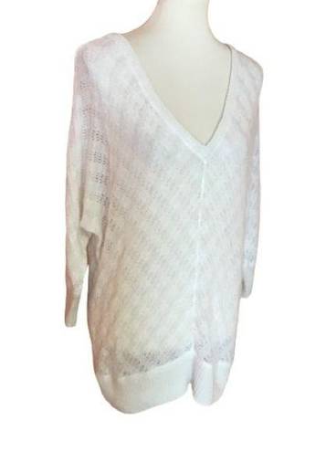 DKNY  sparkly oversized v neck sweater