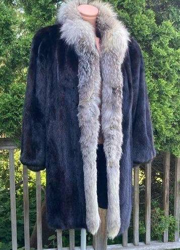 Size 14 Genuine Mink fur & Fox Princes Coat