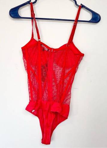 Lulus NWT! Lulu’s Red Lace Lingerie Bodysuit!