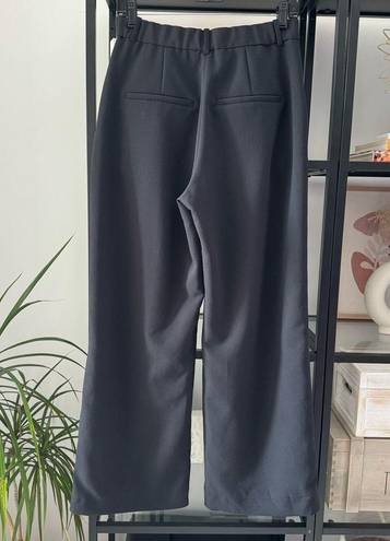 Abercrombie & Fitch  Curve Love Sloane Black Wide Leg Tailored Pants 28/ 6 Short