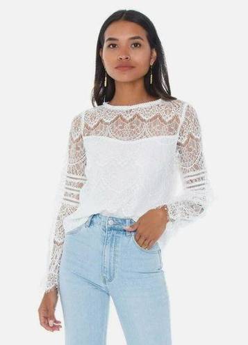 BB Dakota NWT  Smoke And Mirrors Lace White XS Nordstrom Blouse