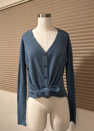 Wild Fable Button front cozy waffle knit top