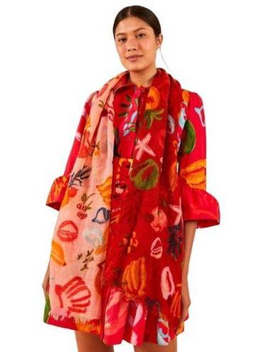 Farm Rio  Mixed Fruits Ocean Scarf