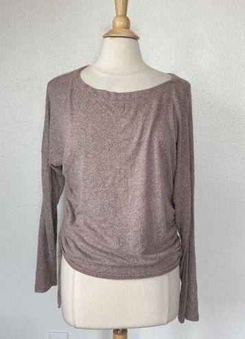 Gaze USA Mauve Long Sleeve Ruched Blouse