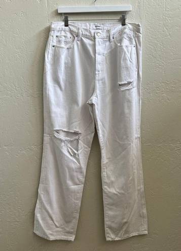 Pistola NWT $158  Cassie Super High Rise Straight White Distressed Jeans