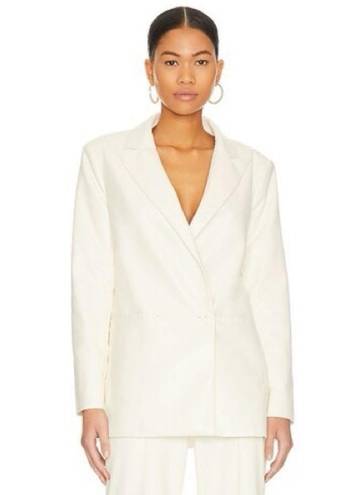 Alice + Olivia  Warm One-Button Faux Leather Blazer, Size 4 New w/Tag $495 SOLD OUT