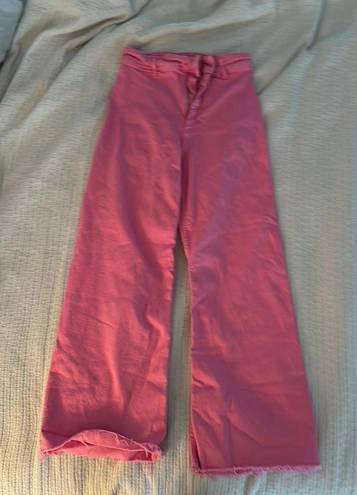 ZARA Marine Straight Wide Legs Pink Jeans