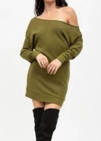 n:philanthropy  Dress Womens Extra Small Green Sweatshirt Asymmetric Tunic NWT