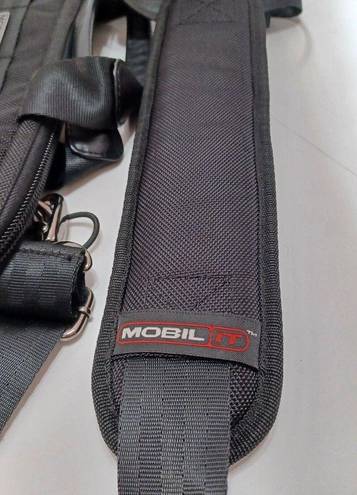 Mobil IT Padded Laptop Briefcase Bag Woven Seatbelt Loops Zippered Black NEW