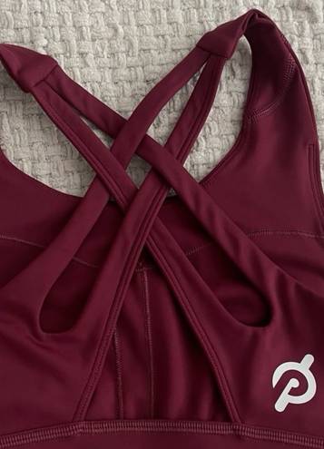 Peloton Red Strappy Workout Bra