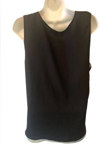 Zac and Rachel  Double Layered Dressy Tank Mint Black Sz. XL Career Wardrobe