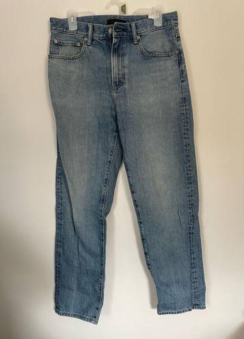 Uniqlo  Tapered Relaxed Fit High‎ Rise Straight Leg Denim Jeans