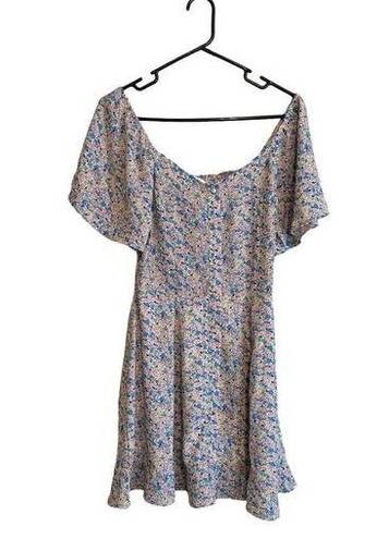 Sienna Sky Floral Fit & Flare Women's Mini Sun Dress Size Small Flowy