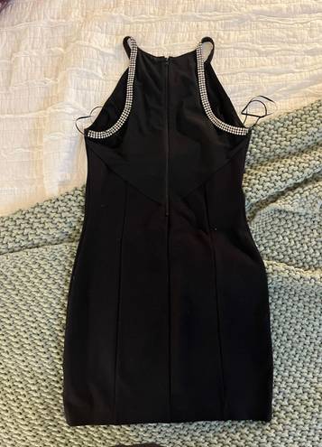 GUESS Black High Neck Mini Dress