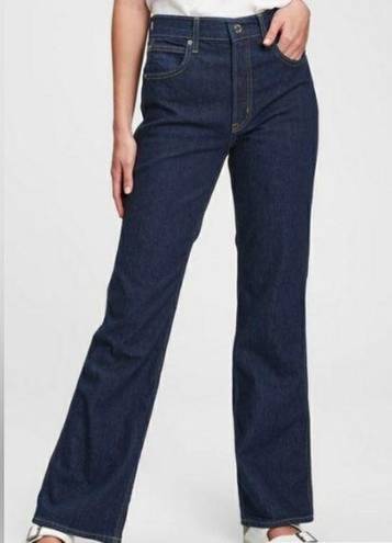 Gap NWT  High Rise Vintage Flare Stretch Denim Jeans Dark Wash 25 O Tall T