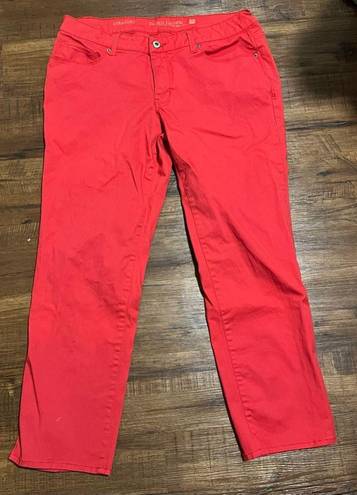 Faded Glory  Women’s Vibrant Red Jeans - Size: 18