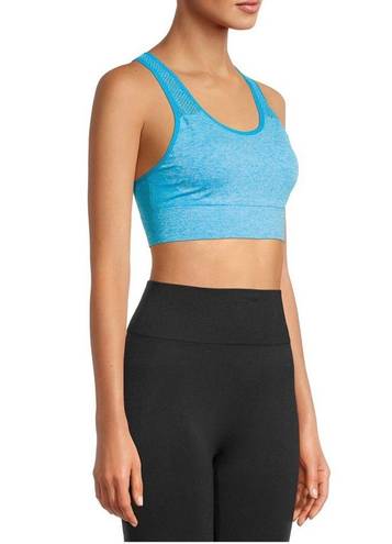 Avia  Womens Seamless Sports Bra Size Large Minimum Support Pads Blue White New